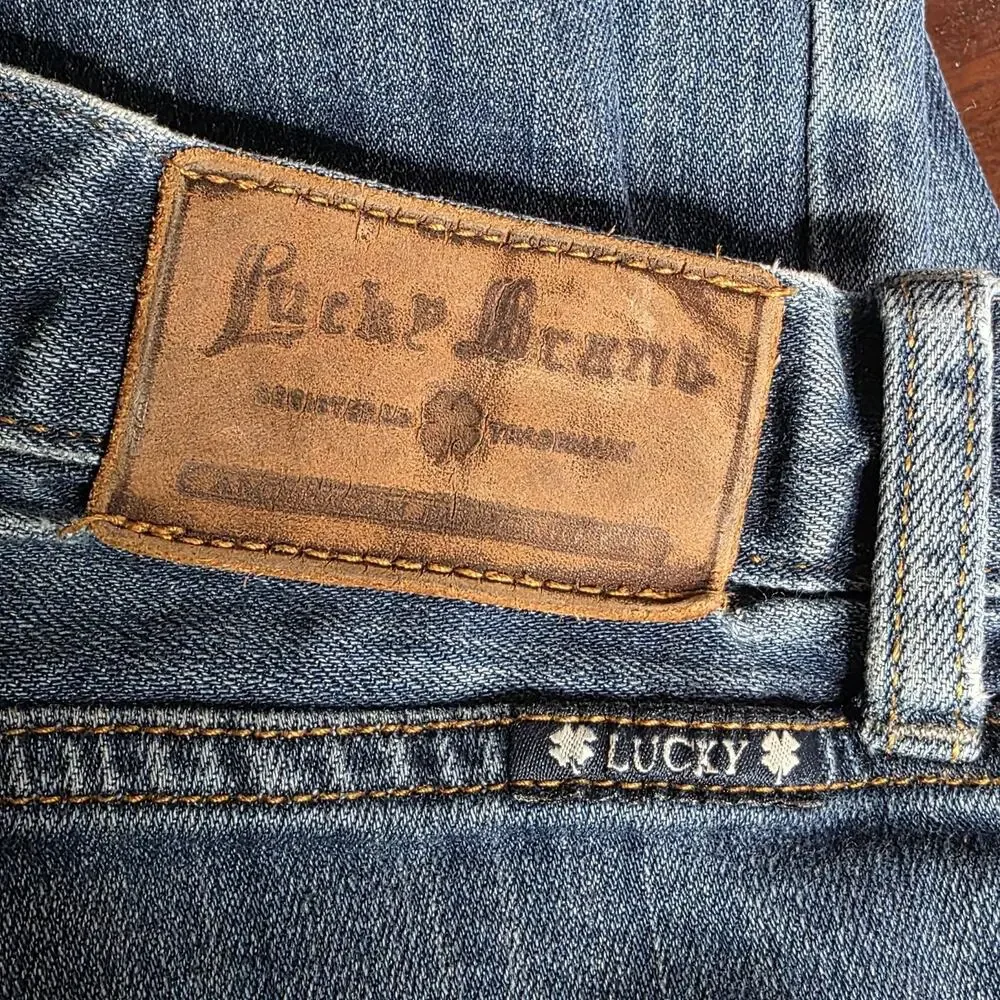 Lucky Brand 361 Straight Jeans 34x32 Medium Wash Vintage Fit Denim